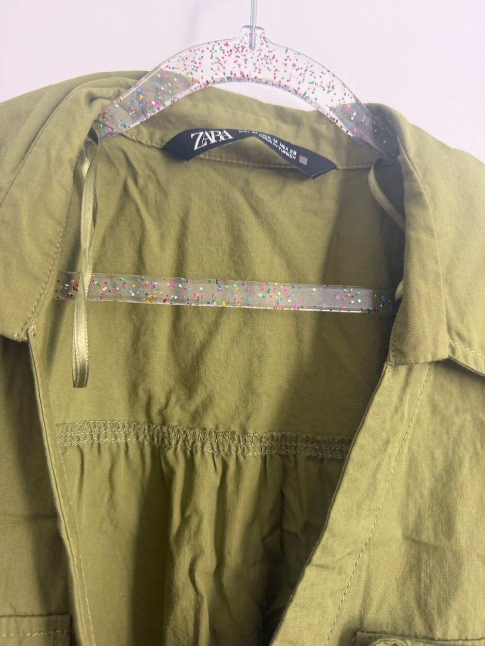 ZARA Olive Green Men S Shirt Made in Turkey Casual Style